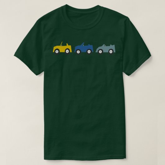 Retroracewagens T-shirt (Design voorkant)
