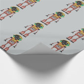 Retroradio robot cadeaupapier (Hoek)