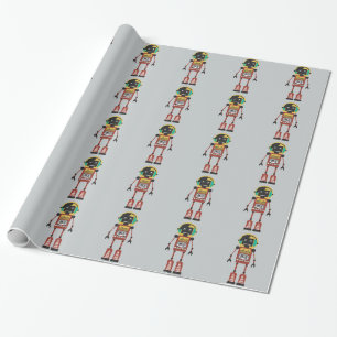 Retroradio robot cadeaupapier
