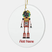 Retroradio robot keramisch ornament (Links)