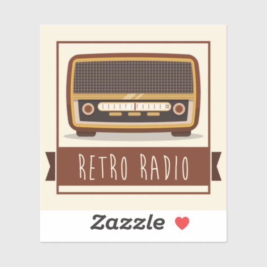 Retroradio Sticker (Vel)