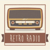 Retroradio Sticker (Voorkant)