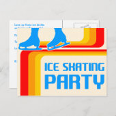 retroraffbijlen : uitnodiging voor schaatsen (Voorkant / Achterkant)