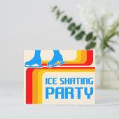 retroraffbijlen : uitnodiging voor schaatsen (Staand voorkant)