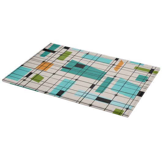 Retroraster en starbursts Glazen snijvlak Snijplank (Hoek)