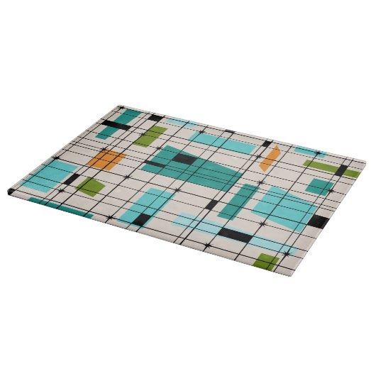 Retroraster en starbursts Glazen snijvlak Snijplank (Hoek)