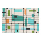 Retroraster en Starbursts Pillowcase Kussensloop (Voorkant)