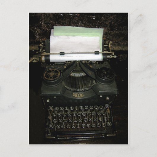 retrorefmachine, schrijfmachine briefkaart (Voorkant)