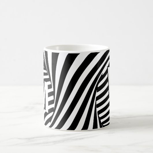 RetroRetro Zwart Wit Abstract Zebra Pattern Init Koffiemok (Center)