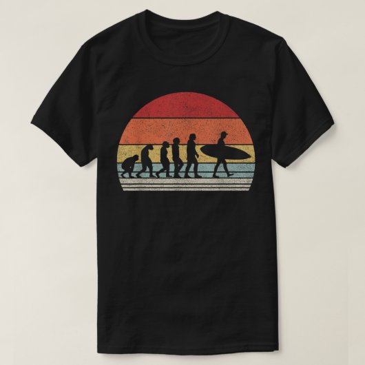 retrorevolutie van de surfer van het Man T-shirt (Design voorkant)