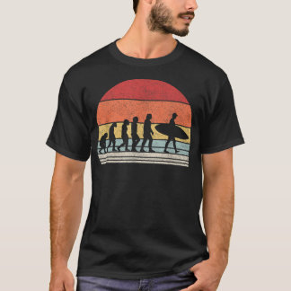retrorevolutie van de surfer van het Man T-shirt