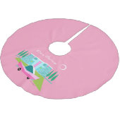 Retrororororoze palmspruitboom kerstboom rok (Gekanteld)