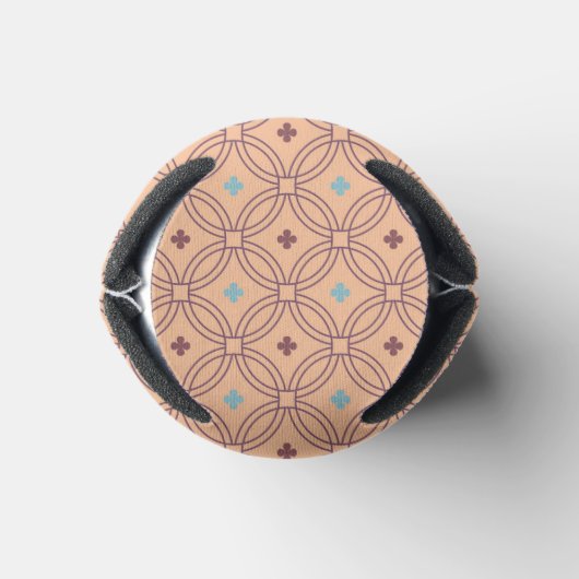 Retrororoze en blauwe, met elkaar verbonden geomet blikjeskoeler (Bodem)