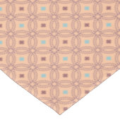 Retrororoze en blauwe, met elkaar verbonden geomet tafelkleed (Gekanteld)