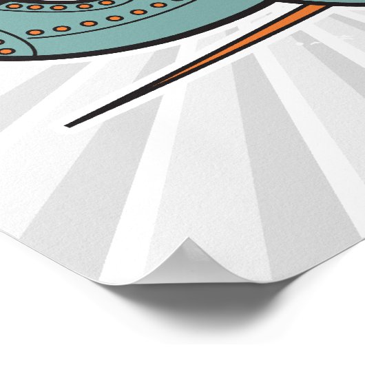 retrorraket poster (Hoek)