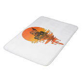  retrorstijl Sprint-auto tegen racisme Badmat (Gekanteld)