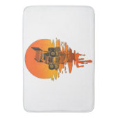  retrorstijl Sprint-auto tegen racisme Badmat (Voorkant Verticaal)