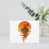  retrorstijl Sprint-auto tegen racisme Feestdagenkaart (Staand voorkant)