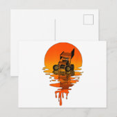  retrorstijl Sprint-auto tegen racisme Feestdagenkaart (Voorkant / Achterkant)