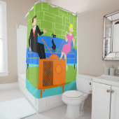 Rétros ajouter au rideau en douche de chat (En situation)