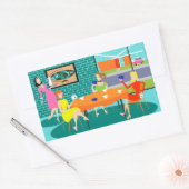 Rétros autocollants de jeu de carte des femmes (Enveloppe)