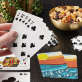 Rétros cartes de jeu de coucher du soleil de la (In Situ)
