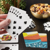 Rétros cartes de jeu de coucher du soleil de la (In Situ)