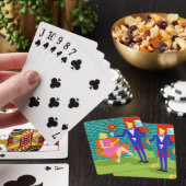 Rétros cartes de jeu de couples de Martini (In Situ)