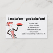 Rétros cartes de visite de boulangerie de cuisson (Dos)