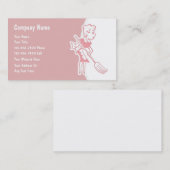 Rétros cartes de visite de femme de charge (Devant / Derrière)