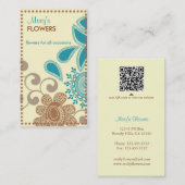 Rétros cartes de visite de fleuriste (Devant / Derrière)