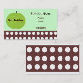 Rétros cartes de visite de professeur d'Apple (Devant / Derrière)