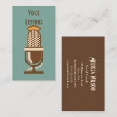 Rétros cartes de visite de style de microphone (Devant / Derrière)