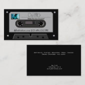 rétros cartes de visite du DJ d'enregistreur à (Devant / Derrière)