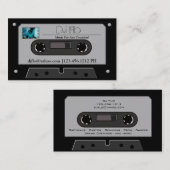 rétros cartes de visite du DJ d'enregistreur à (Devant / Derrière)
