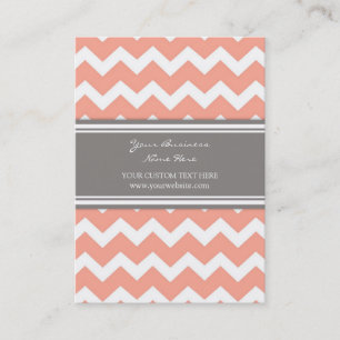 Rétros cartes de visite gris de corail de Chevron