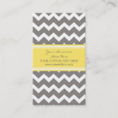Rétros cartes de visite gris jaunes de Chevron (Devant)