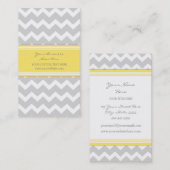 Rétros cartes de visite gris jaunes de Chevron (Devant / Derrière)