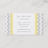 Rétros cartes de visite gris jaunes de Chevron (Dos)