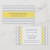 Rétros cartes de visite gris jaunes de Chevron (Devant / Derrière)