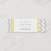 Rétros cartes de visite gris jaunes de Chevron (Dos)