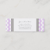 Rétros cartes de visite gris lilas de Chevron (Dos)