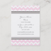 Rétros cartes de visite gris roses de Chevron (Dos)