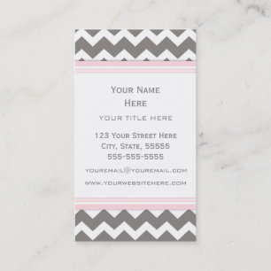 Rétros cartes de visite gris roses de Chevron