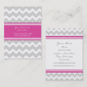 Rétros cartes de visite gris roses de Chevron (Devant / Derrière)