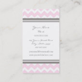 Rétros cartes de visite gris roses de Chevron (Dos)