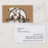 Rétros cartes de visite professionnels de peintre (Devant / Derrière)