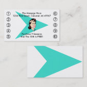 Rétros cartes perforées d'affaires de clin d'oeil (Devant / Derrière)