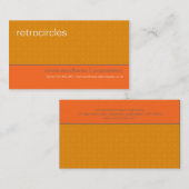 Rétros cercles oranges et carte de visite bronzage (Devant / Derrière)