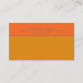 Rétros cercles oranges et carte de visite bronzage (Dos)